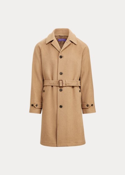 Men's Ralph Lauren Camel-Hair Balmacaan Overcoat | 714960KFV